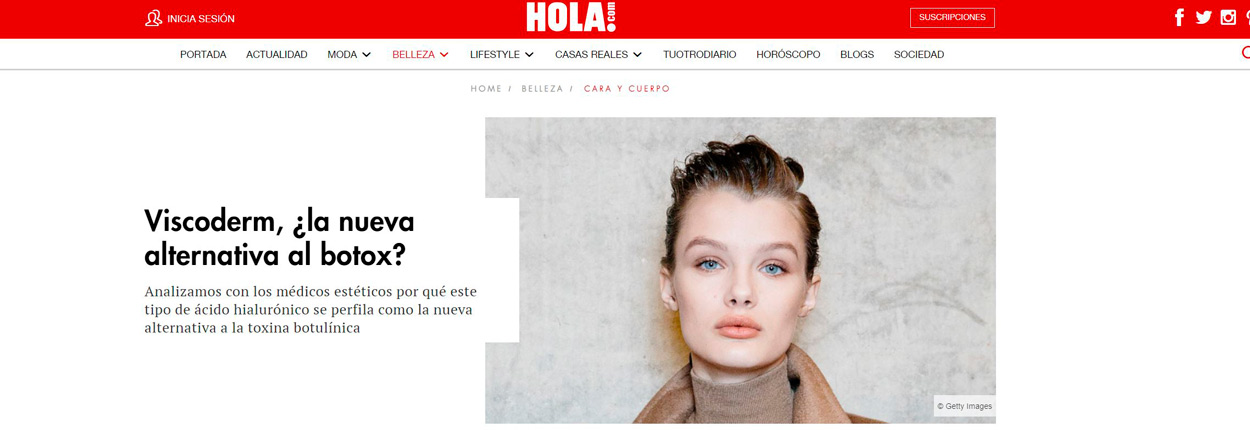 La Dra. Mar Lázaro aparece en la revista Hola.com para hablar de Viscoderm, la revolución del mundo estético.