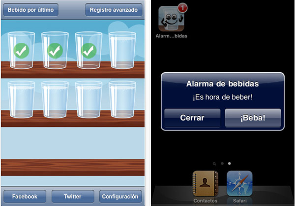 Alarma para tomar agua